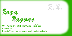 roza magvas business card